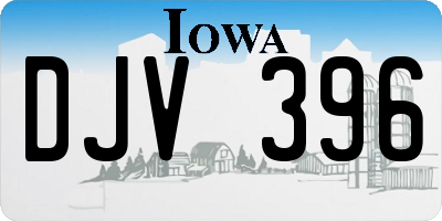 IA license plate DJV396