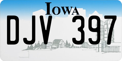 IA license plate DJV397