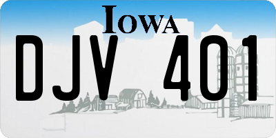 IA license plate DJV401