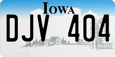 IA license plate DJV404