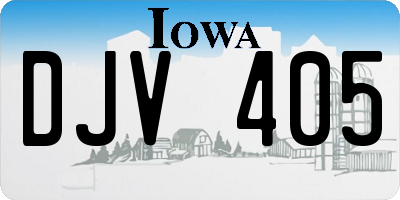 IA license plate DJV405