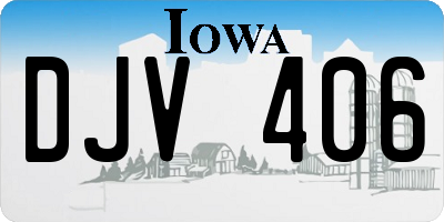 IA license plate DJV406