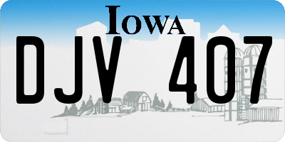 IA license plate DJV407