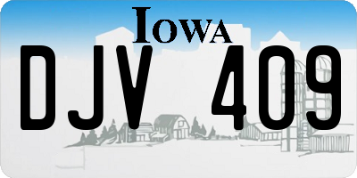 IA license plate DJV409