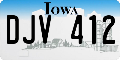 IA license plate DJV412