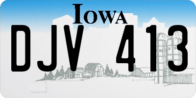 IA license plate DJV413