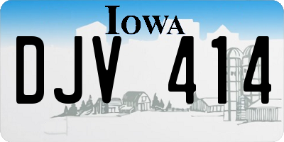IA license plate DJV414
