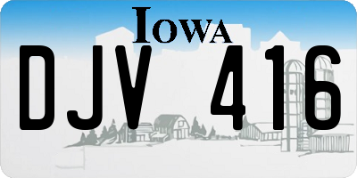 IA license plate DJV416
