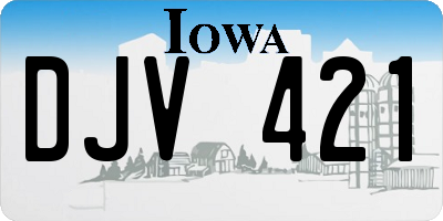 IA license plate DJV421
