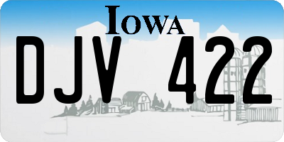 IA license plate DJV422
