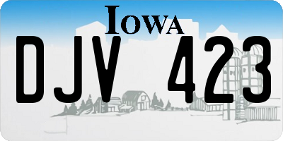 IA license plate DJV423