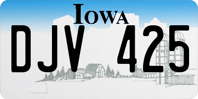 IA license plate DJV425