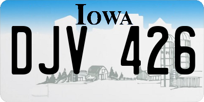 IA license plate DJV426