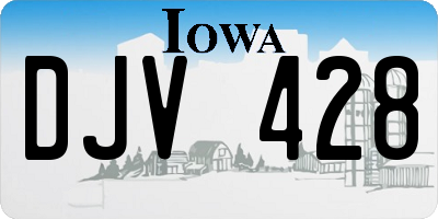 IA license plate DJV428