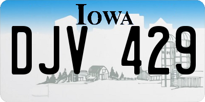 IA license plate DJV429