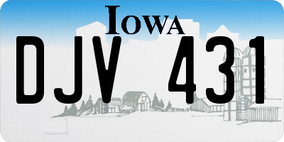 IA license plate DJV431