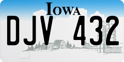 IA license plate DJV432