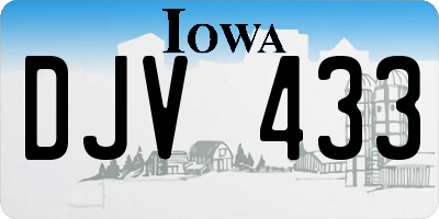 IA license plate DJV433