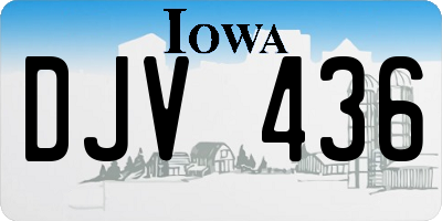 IA license plate DJV436