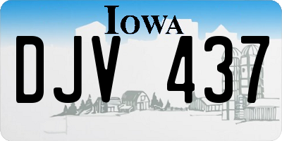 IA license plate DJV437