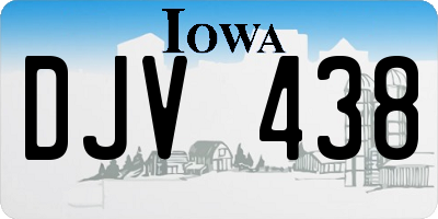 IA license plate DJV438