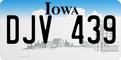 IA license plate DJV439