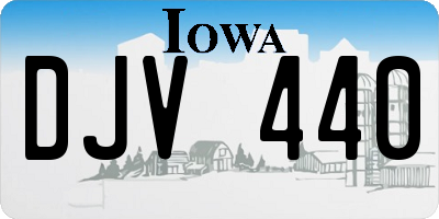 IA license plate DJV440