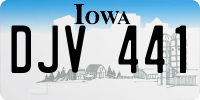 IA license plate DJV441