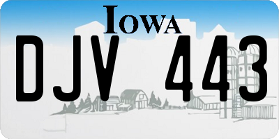 IA license plate DJV443