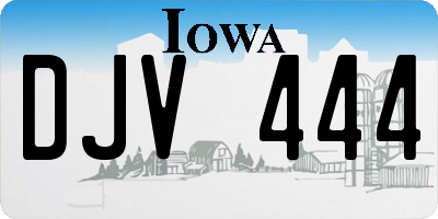 IA license plate DJV444