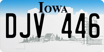 IA license plate DJV446
