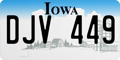 IA license plate DJV449