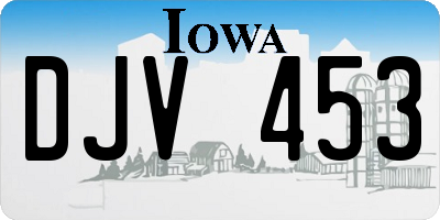 IA license plate DJV453