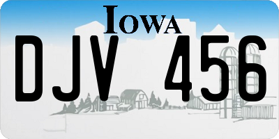 IA license plate DJV456
