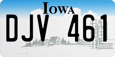 IA license plate DJV461