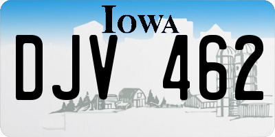 IA license plate DJV462