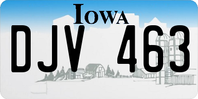 IA license plate DJV463