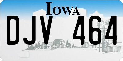IA license plate DJV464