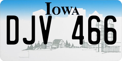 IA license plate DJV466