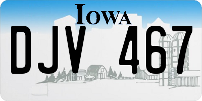 IA license plate DJV467