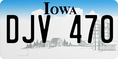 IA license plate DJV470