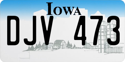IA license plate DJV473