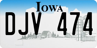IA license plate DJV474