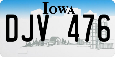 IA license plate DJV476