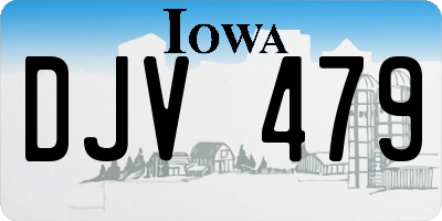 IA license plate DJV479