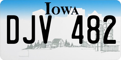 IA license plate DJV482