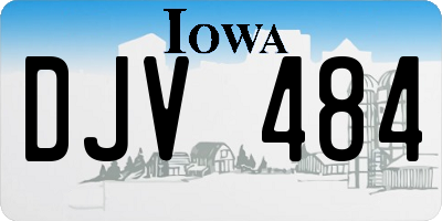 IA license plate DJV484