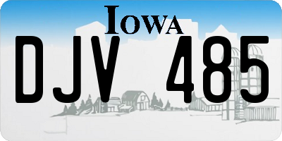 IA license plate DJV485
