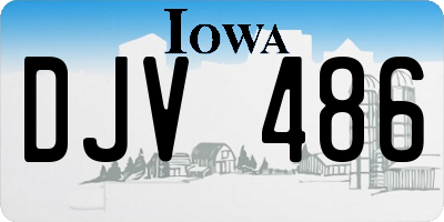 IA license plate DJV486