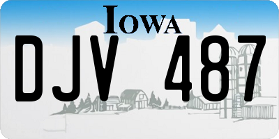IA license plate DJV487